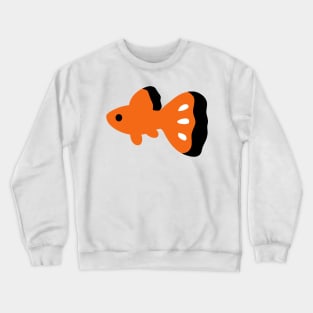 Orange Goldfish Emoticon Crewneck Sweatshirt